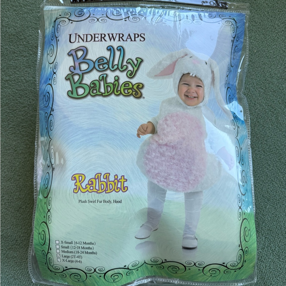 Belly Babies Bunny Costume - Pink and White